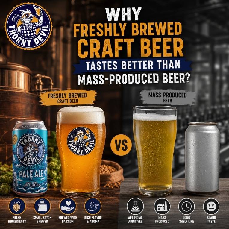 Why Freshly Brewed Craft Beer Tastes Better Than Mass-Produced Beer?